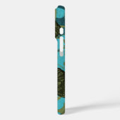 Ali'i Refuge Hawaiian Hibiscus Tiki Blauwgroen Case-Mate iPhone Case (Achterkant / Links)