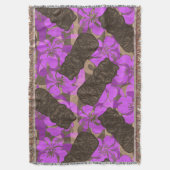 Ali'i Refuge Hawaiian Hibiscus Tiki Deken (Voorkant Verticaal)