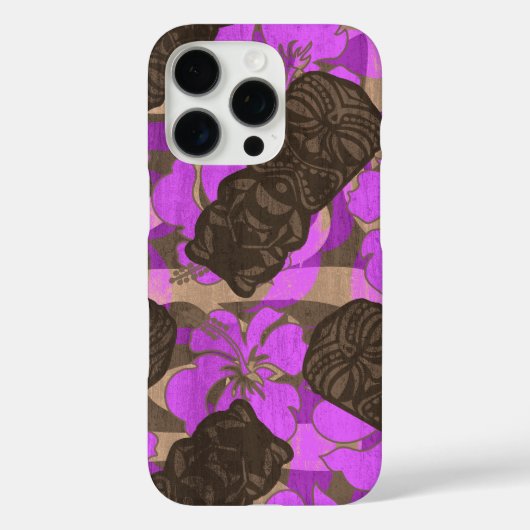 Ali'i Refuge Hawaiian Hibiscus Tiki Violet Case-Mate iPhone Case (Achterkant)