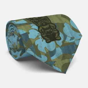 Ali'i Refuge Tiki Hibiscus Necktie Stropdas