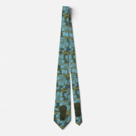 Ali'i Refuge Tiki Hibiscus tweezijdig bedrukt Stropdas