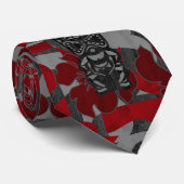 Ali'i Refuge Tiki Hibiscus tweezijdig bedrukt Stropdas (Opgerold)