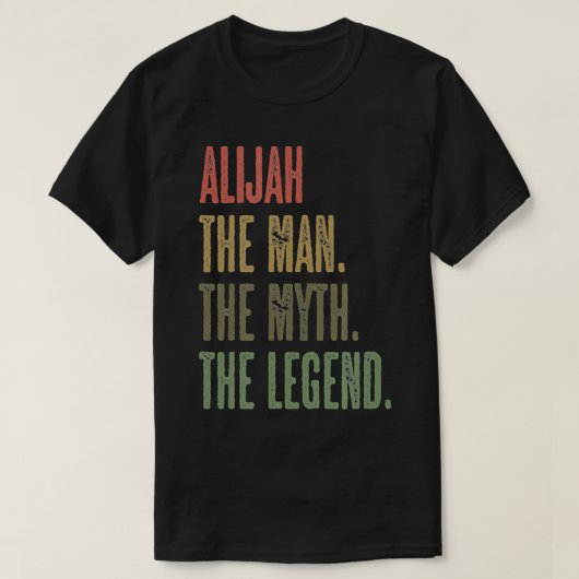 ALIJAH het Man de Myth the LEGEND FUNNY Mannen Boy T-shirt (Design voorkant)