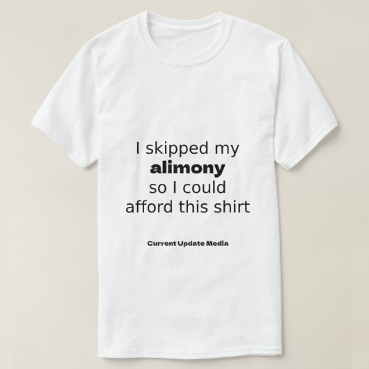Alimony T-shirt (Design voorkant)