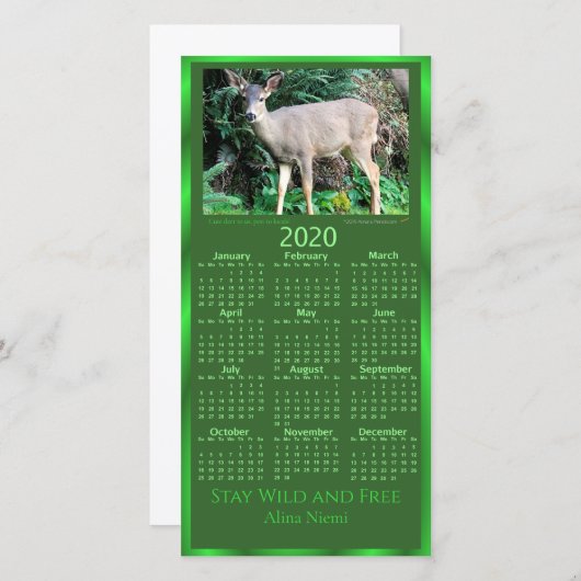 alina 2020 Kalender Kaart (Voorkant / Achterkant)