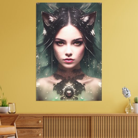 Alina de watervos 021 canvas afdruk (Insitu (Woonkamer))