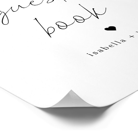ALINA Elegant Miniamlist Sign Our Guestbook Poster (Hoek)
