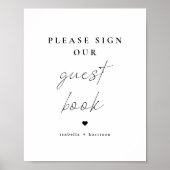 ALINA Elegant Miniamlist Sign Our Guestbook Poster (Voorkant)