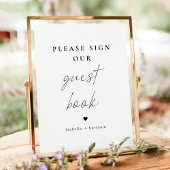 ALINA Elegant Miniamlist Sign Our Guestbook Poster