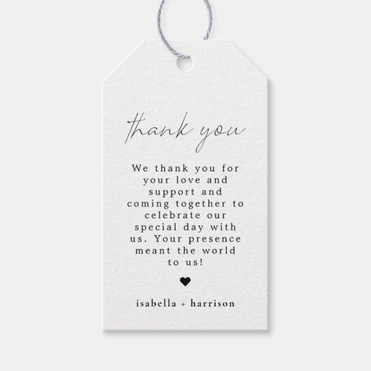 ALINA Elegant Minimalist Modern Dank u Cadeaulabel (Voorkant)