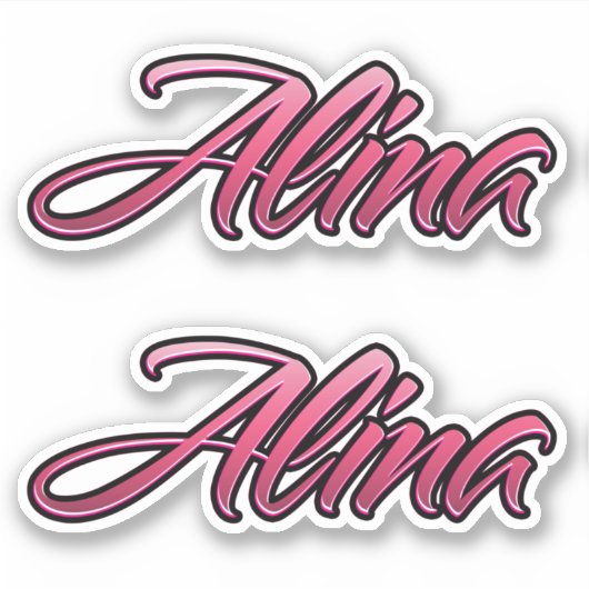 Alina faded pink Aufkleber Sticker Stickerset (Voorkant)