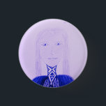 Alina Galactic Being Ronde Button 3,2 Cm<br><div class="desc">Filter Enhanced Freehand Drawing</div>