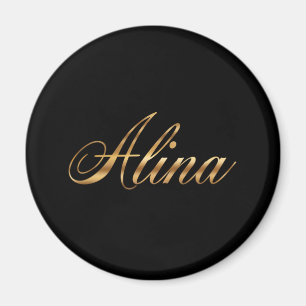 Alina Gold Design Lettering Magnet