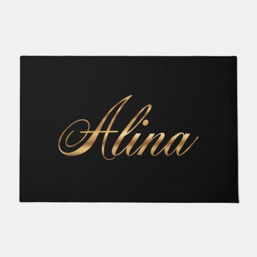Alina gold Design Lettering Türmatte Deurmat (Voorkant)