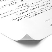 ALINA Minimalist Elegant Let's Drink Bar Menu Post Poster (Hoek)