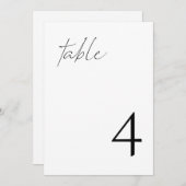 ALINA Modern minimalistische elegante tabel Kaart (Voorkant / Achterkant)