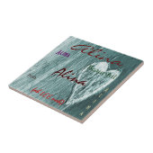 Alina Name Irish Betekenis met grijs hart Tegeltje (Zijkant)