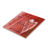 Alina Name Irish Betekenis met Red Heart Tegeltje (Zijkant)