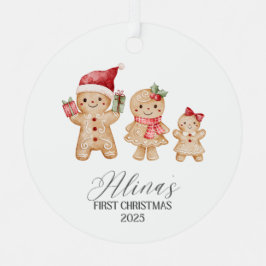 Alina Persoonlijke Eerste Kerstmis van de Baby Metalen Ornament