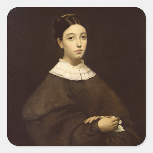 Aline Chasseriau 1835 Vierkante Sticker (Voorkant)