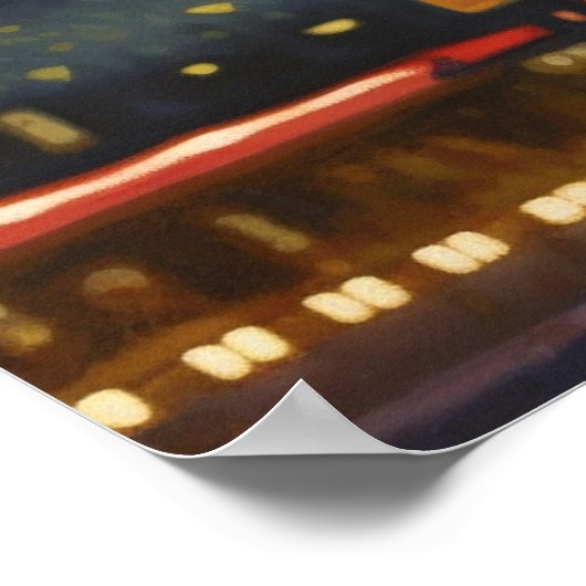 Aline loopt op een Poster van de 'sultry Miami nig (Hoek)