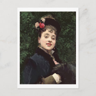 Aline Masson, het model van de kunstenaar (olie op Briefkaart