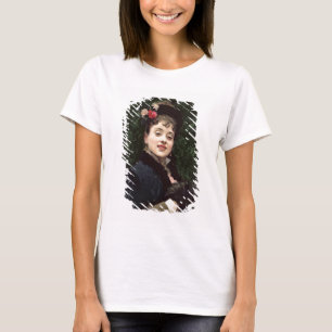 Aline Masson, het model van de kunstenaar (olie op T-shirt