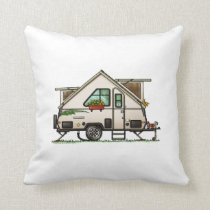 Aliner Pop Up RV happy camper art keramisch Orname Kussen