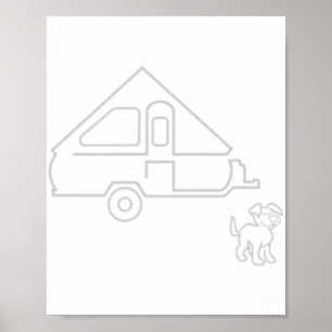 Aliner Travel Trailer A-lijst Camper met hond Poster