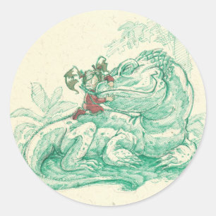 ali's draak ronde sticker