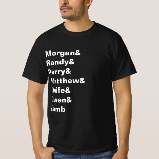 Ali's Nicknames T-Shirt (Voorkant)