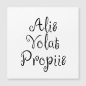 Alis Volat Propiis (Voorkant)