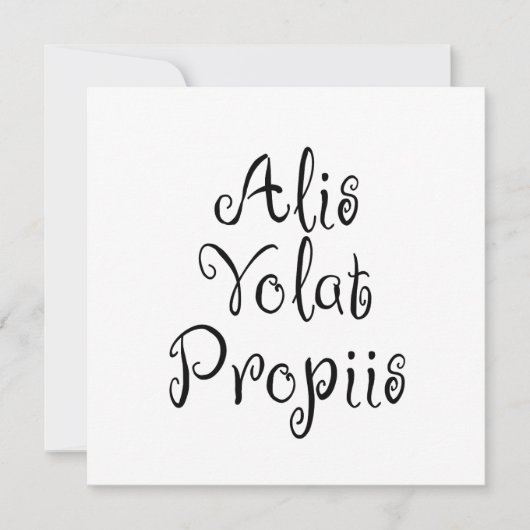 Alis Volat Propiis Kaart (Voorkant)