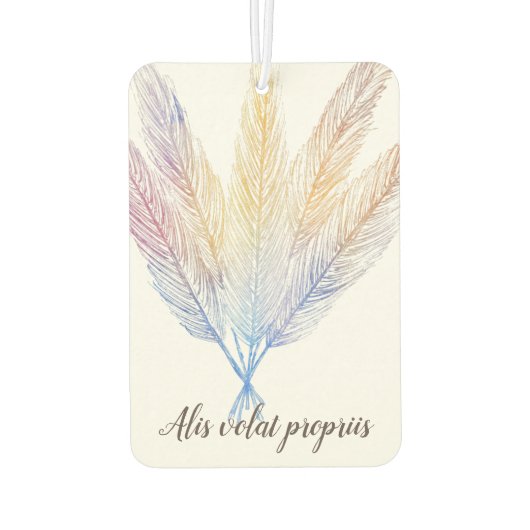 Alis volat propriis vliegt ze met haar eigen vleug luchtverfrisser (Achterkant)