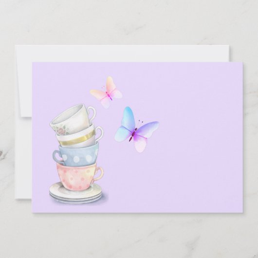 Alisa in Onederland Invitation Kaart (Achterkant)