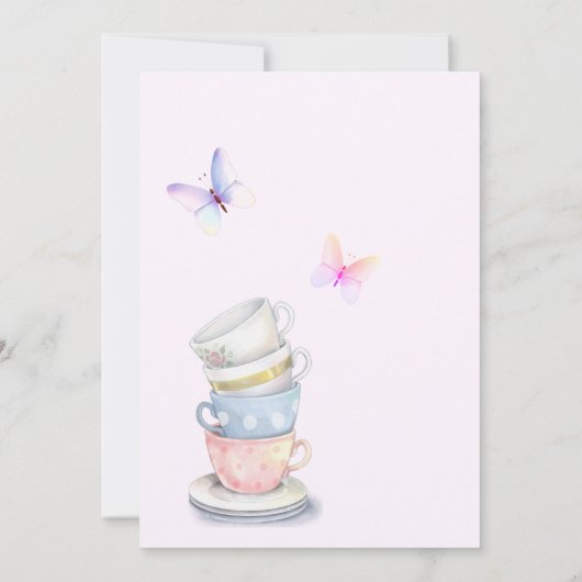 Alisa in Onederland Invitation Kaart (Achterkant)