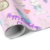 Alisa in onederland party pet cadeaupapier (Rol Hoek)