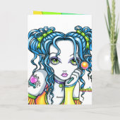 "Alisha" Candy Rainbow Fae Greeting Card Kaart (Achterkant)