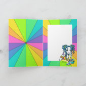"Alisha" Candy Rainbow Fae Greeting Card Kaart (Binnen)
