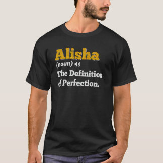 Alisha Gift Naam Gepersonaliseerde Verjaardag Naam T-shirt