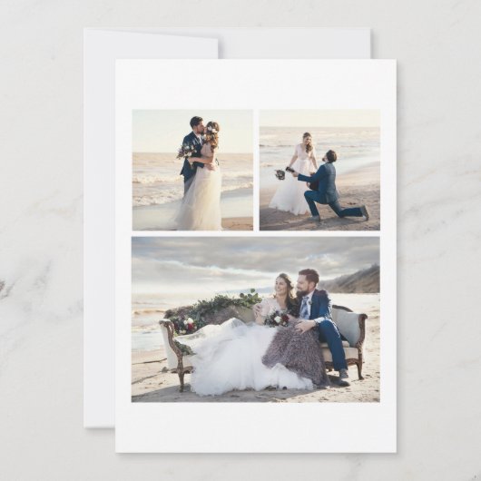 Alisha Sage Groene Botanische Elegante Huwelijk Save The Date (Achterkant)