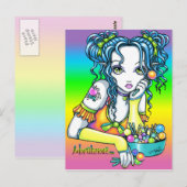 "Alisha" Snoep Rainbow Fae Briefkaart (Voorkant / Achterkant)