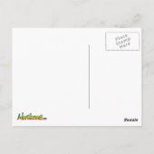 "Alisha" Snoep Rainbow Parrot Fae Art Briefkaart (Achterkant)