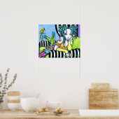 "Alisha" Snoep Rainbow Parrot Fae Art Poster (Keuken)