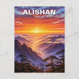 Alishan Taiwan Sunrise Briefkaart