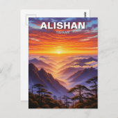 Alishan Taiwan Sunrise Briefkaart (Voorkant / Achterkant)