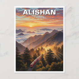 Alishan Taiwan Travel Briefkaart