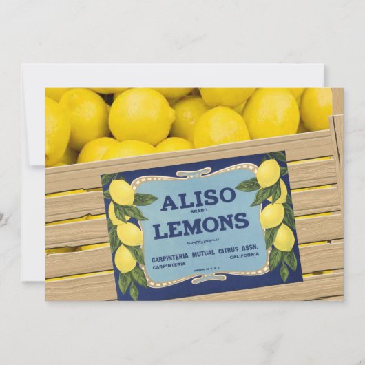 Aliso Lemons in een krat Kaart (Voorkant)