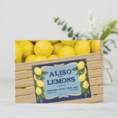 Aliso Lemons in een krat Kaart (Staand voorkant)
