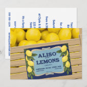Aliso Lemons in een krat Kaart (Voorkant / Achterkant)
